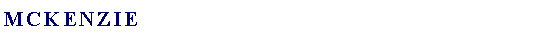 Text Box: McKenzie