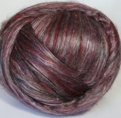 70% Merino Wool, 30% Silk, Ashland Bay Trading Company, Red Top, Roving, spinning, felting, fiber