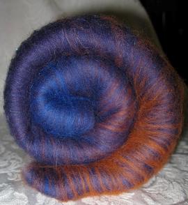 99% Merino Wool, 1% Angelina Fiber, �Orion� drumcarded batt, spinning, felting, fiber
